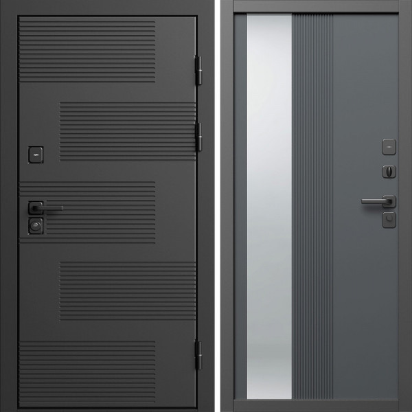 Входная дверь Termo-Door Фаворит - Зеркало Люмис Грей Софт