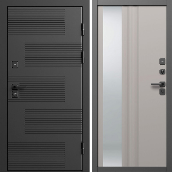 Входная дверь Termo-Door Фаворит - Зеркало Люмис Капучино