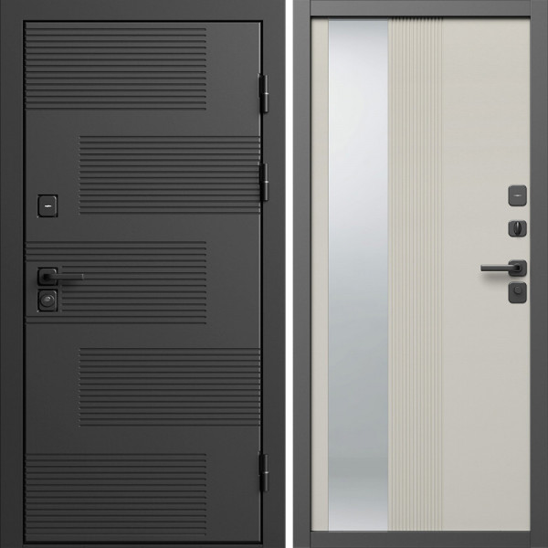 Входная дверь Termo-Door Фаворит - Зеркало Люмис Соновая Кость