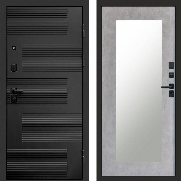 Входная дверь Termo-Door Фаворит - Зеркало Триумф бетон светлый