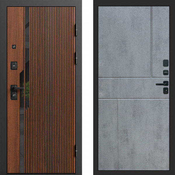 Входная дверь Termo-Door Флекс - Горизонт бетон темный