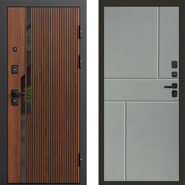 Входная дверь Termo-Door Флекс - Горизонт Grey софт