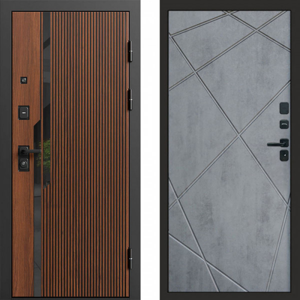 Входная дверь Termo-Door Флекс - Лучи бетон темный