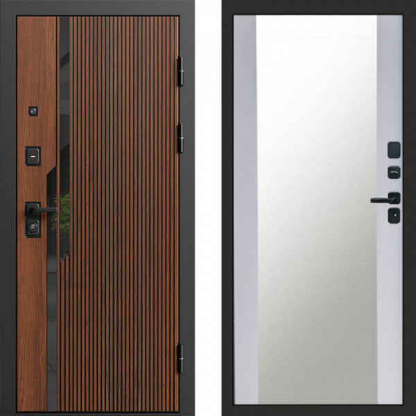 Входная дверь Termo-Door Флекс - Зеркало белый софт