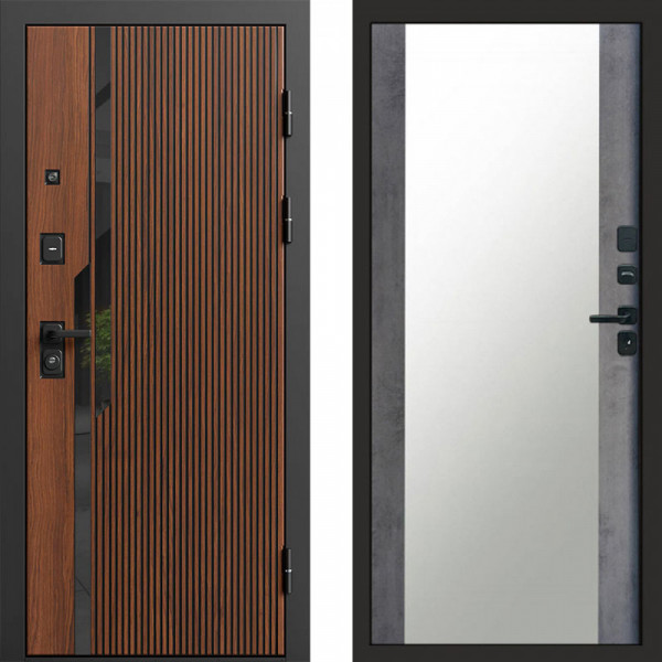 Входная дверь Termo-Door Флекс - Зеркало бетон темный