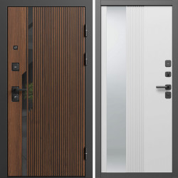 Входная дверь Termo-Door Флекс - Зеркало Люмис Белый Софт