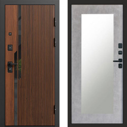 Входная дверь Termo-Door Флекс - Зеркало Триумф бетон светлый