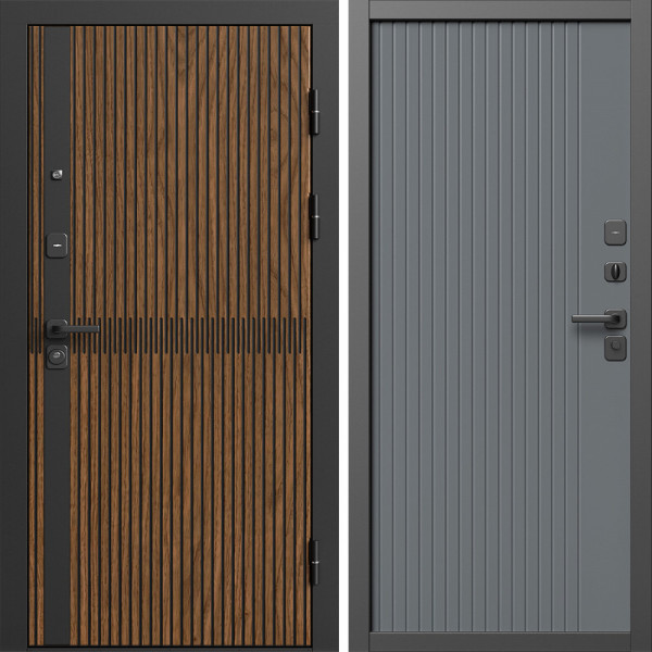 Входная дверь Termo-Door Граунд Дуб - Флэт Черный кварц