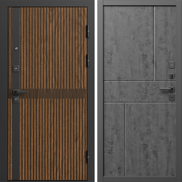 Входная дверь Termo-Door Граунд Дуб - Горизонт бетон темный