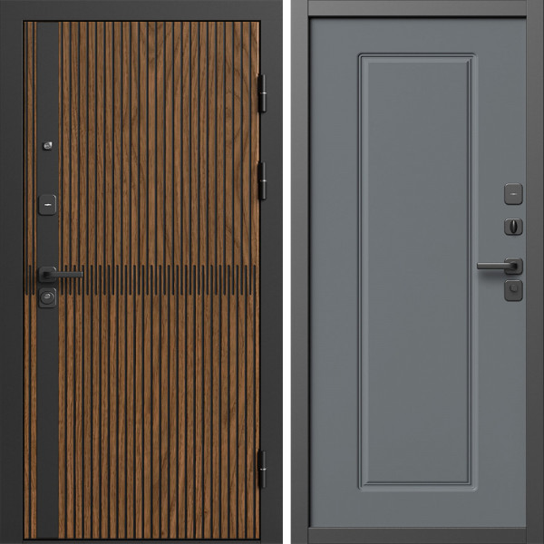 Входная дверь Termo-Door Граунд Дуб - Гранд Grey софт
