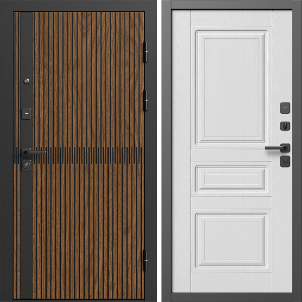 Входная дверь Termo-Door Граунд Дуб - Классика белое дерево