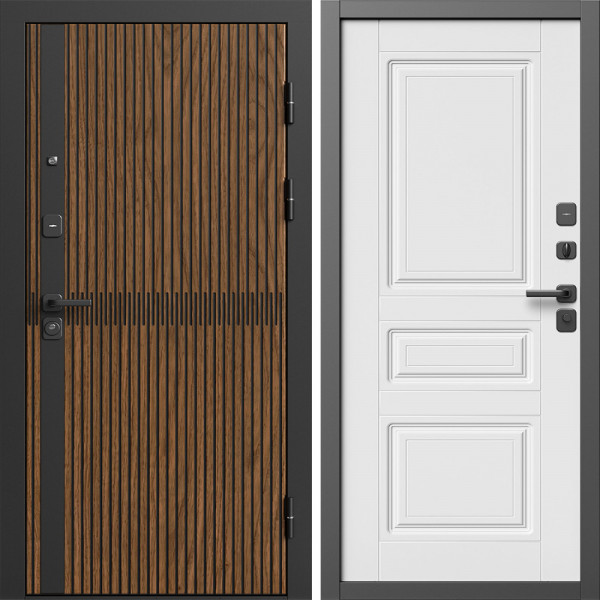 Входная дверь Termo-Door Граунд Дуб - Классика белый матовый