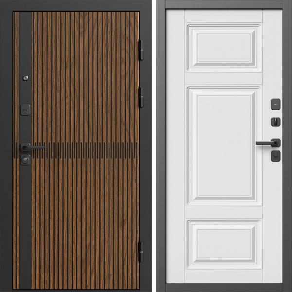 Входная дверь Termo-Door Граунд Дуб - Лион Белый софт