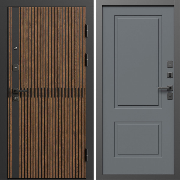 Входная дверь Termo-Door Граунд Дуб - Нео Классика Грей Софт