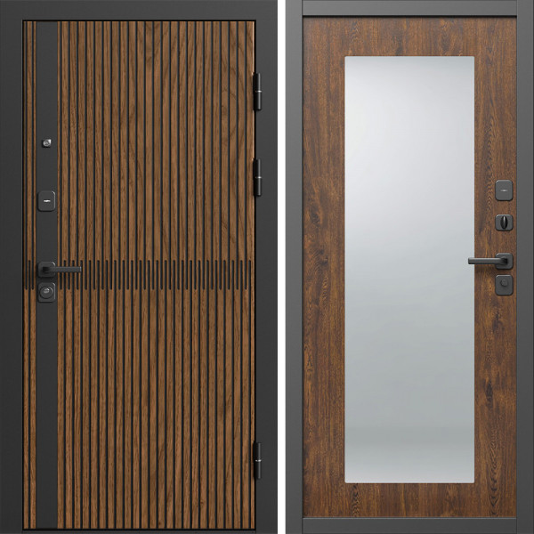 Входная дверь Termo-Door Граунд Дуб - Зеркало Триумф дуб