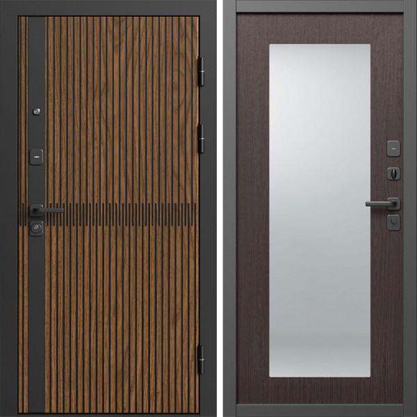 Входная дверь Termo-Door Граунд Дуб - Зеркало Триумф венге