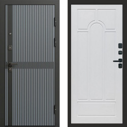 Входная дверь Termo-Door Граунд Грей - Арка белое дерево