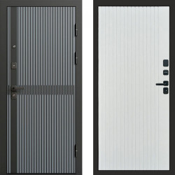 Входная дверь Termo-Door Граунд Грей - Flat Белый софт