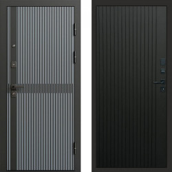 Входная дверь Termo-Door Граунд Грей - Flat Черный кварц