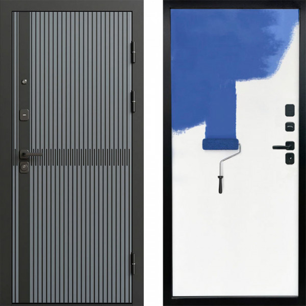 Входная дверь Termo-Door Граунд Грей - Гладкая Панель Под Покраску Под покраску (грунт)