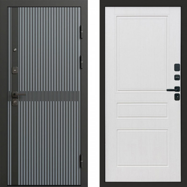 Входная дверь Termo-Door Граунд Грей - Классика белое дерево