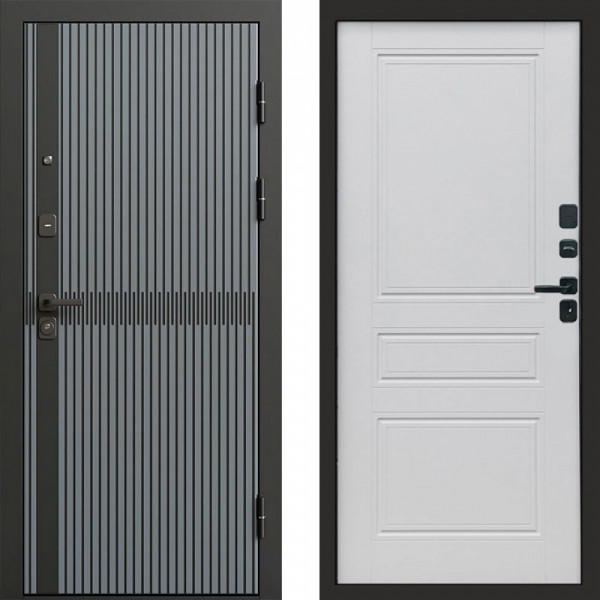 Входная дверь Termo-Door Граунд Грей - Классика белый матовый