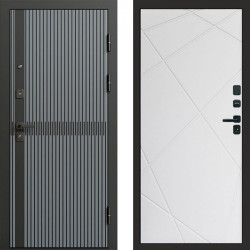 Входная дверь Termo-Door Граунд Грей - Лучи белый