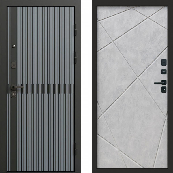 Входная дверь Termo-Door Граунд Грей - Лучи бетон светлый