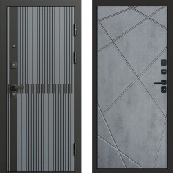 Входная дверь Termo-Door Граунд Грей - Лучи бетон темный