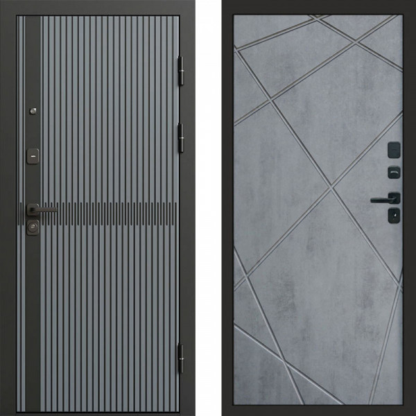 Входная дверь Termo-Door Граунд Грей - Лучи бетон темный