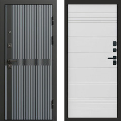Входная дверь Termo-Door Граунд Грей - Лучи White line