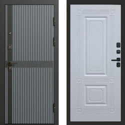 Входная дверь Termo-Door Граунд Грей - Мадрид Белый софт