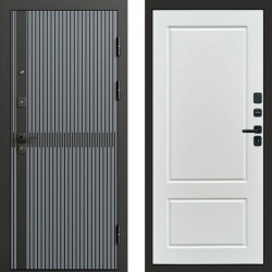 Входная дверь Termo-Door Граунд Грей - Марсель Белый софт