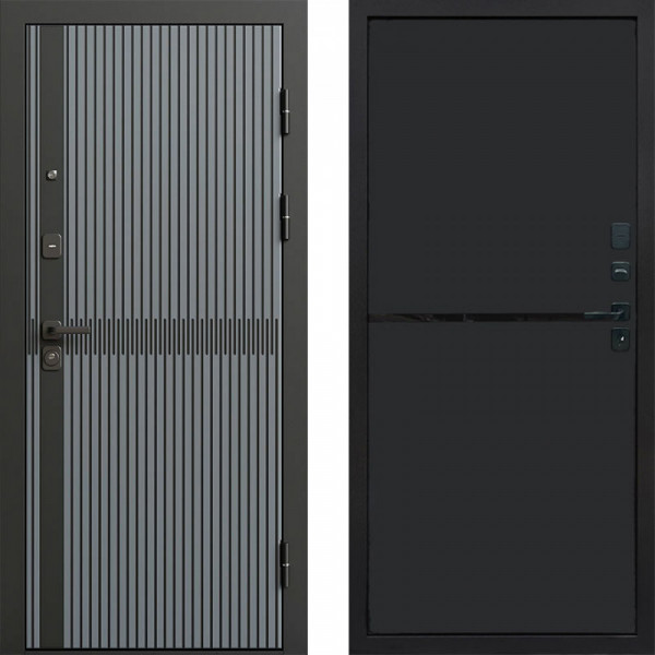 Входная дверь Termo-Door Граунд Грей - Нео Black