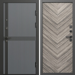Входная дверь Termo-Door Граунд Грей - Плаза Елочка Серая