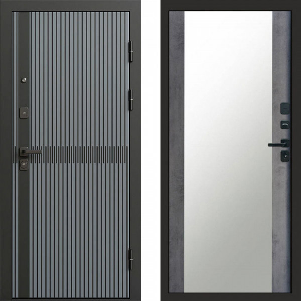 Входная дверь Termo-Door Граунд Грей - Зеркало бетон темный