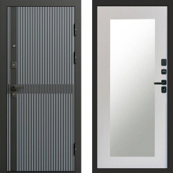 Входная дверь Termo-Door Граунд Грей - Зеркало Триумф лиственница