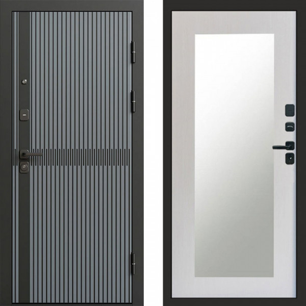 Входная дверь Termo-Door Граунд Грей - Зеркало Триумф лиственница