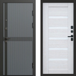 Входная дверь Termo-Door Граунд Грей - Зеркало Триумф Царга лиственница 4500 / 5500