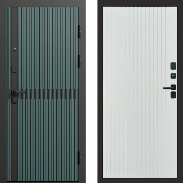 Входная дверь Termo-Door Граунд velutto verde - Flat Белый софт