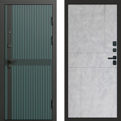 Входная дверь Termo-Door Граунд velutto verde - Горизонт бетон светлый