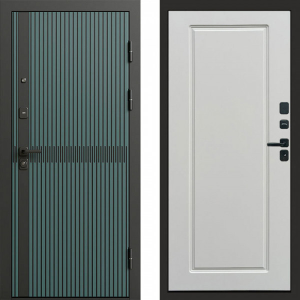 Входная дверь Termo-Door Граунд velutto verde - Гранд Белый софт