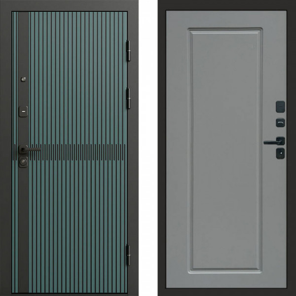 Входная дверь Termo-Door Граунд velutto verde - Гранд Grey софт