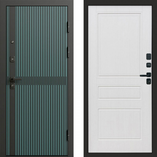 Входная дверь Termo-Door Граунд velutto verde - Классика белое дерево