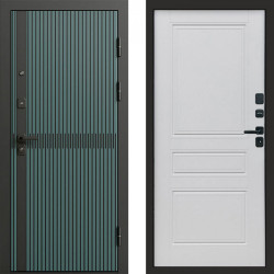 Входная дверь Termo-Door Граунд velutto verde - Классика белый матовый