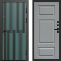 Входная дверь Termo-Door Граунд velutto verde - Лион Grey софт