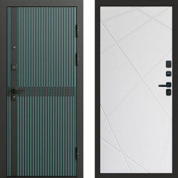 Входная дверь Termo-Door Граунд velutto verde - Лучи белый