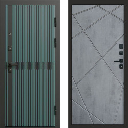 Входная дверь Termo-Door Граунд velutto verde - Лучи бетон темный