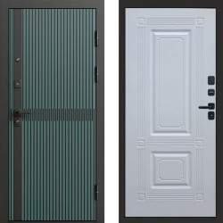 Входная дверь Termo-Door Граунд velutto verde - Мадрид Белый софт