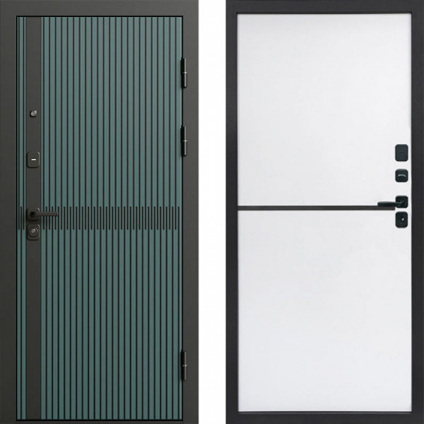 Входная дверь Termo-Door Граунд velutto verde - Нео White